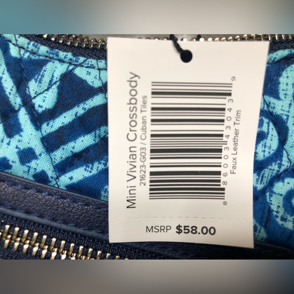 Vera Bradley Mini Vivian Crossbody, Cuban Tiles - Picture 10 of 12